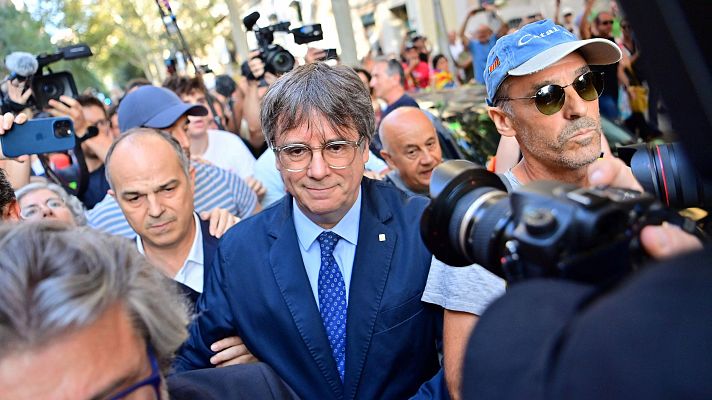 Telediario 1 - Junts carga contra el Gobierno y los jueces por no aplicar la ley de amnistía a Carles Puigdemont