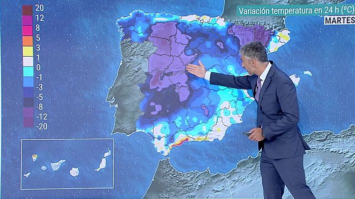 Chubascos y tormentas localmente fuertes o muy fuertes y con granizo en zonas del nordeste