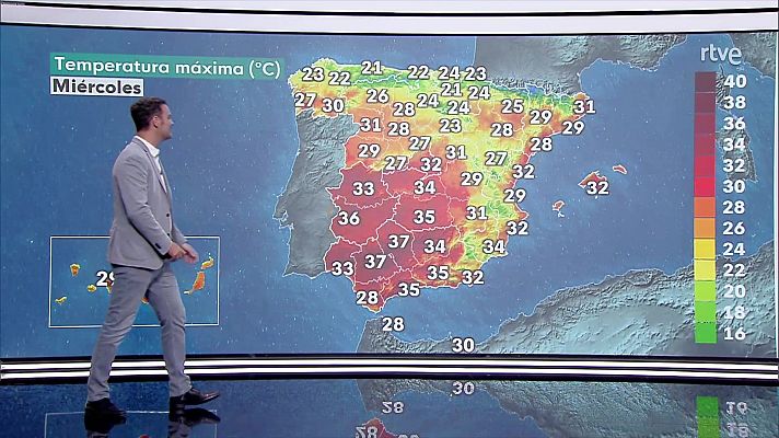 Las temperaturas descenderán de forma casi generalizada, más acusadamente en las máximas