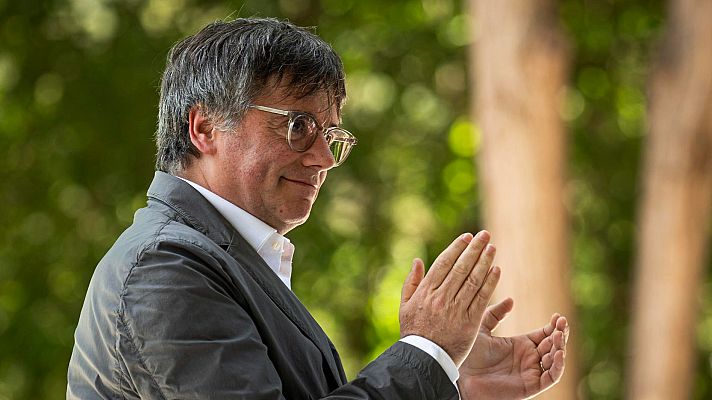 Telediario 1 - Las cámaras de seguridad de la Guardia Urbana captaron a Puigdemont en su huida