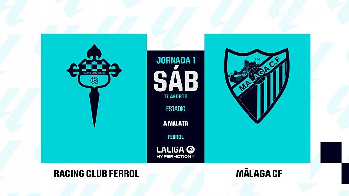 Resúmenes de LaLiga - Racing de Ferrol - Málaga: resumen de la 1ª jornada de Liga | Segunda