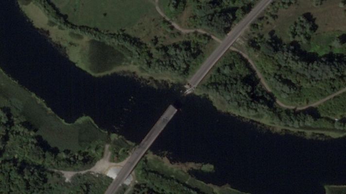 Telediario 1 - Ucrania destruye un segundo puente en la región rusa de Kursk