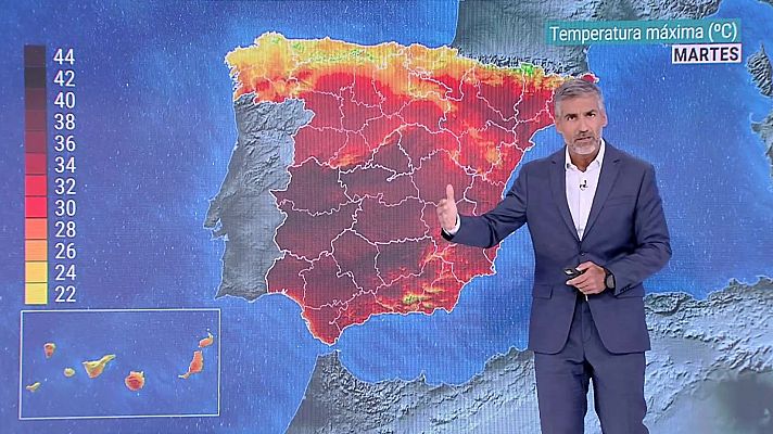 El tiempo - Temperaturas elevadas en zonas de la meseta Sur, Andalucía y sur de Gran Canaria