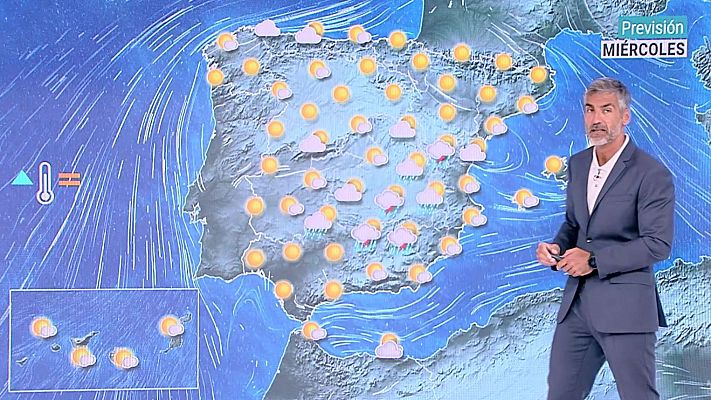 El tiempo - Temperaturas elevadas en valles del Guadalquivir, Guadiana y Tajo