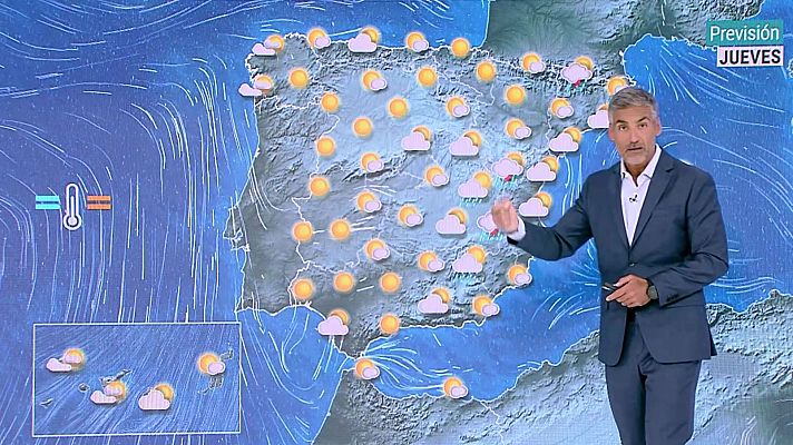 Ascenso notable de las máximas en el Alto Ebro y descenso notable en Rías Baixas