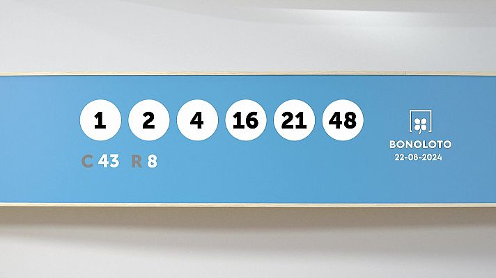 SELAE - Sorteo de la Lotería Bonoloto del 22/08/2024