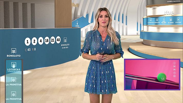 Loterías - Sorteo de la Lotería Nacional, Bonoloto, Primitiva y Jóker del 22/08/2024