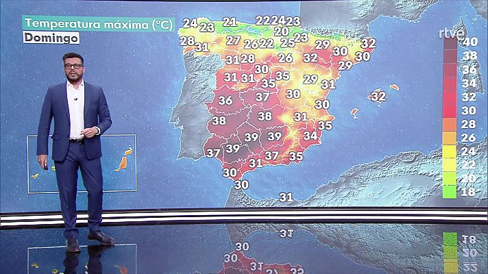 El tiempo - Chubascos y tormentas acompañados de granizo en el Pirineo, Ibérica oriental y La Mancha oriental