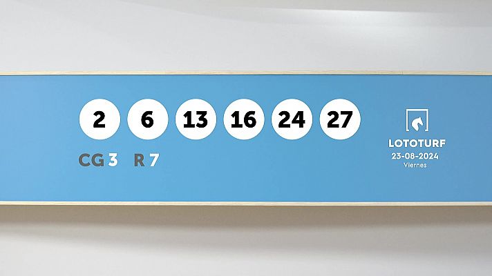 SELAE - Sorteo de Lotería Lototurf: 23/08/2024