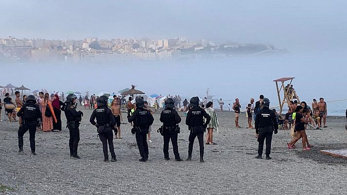 Telediario 1 - Ceuta vuelve a pedir "auxilio" al Gobierno ante la "extrema presión migratoria"