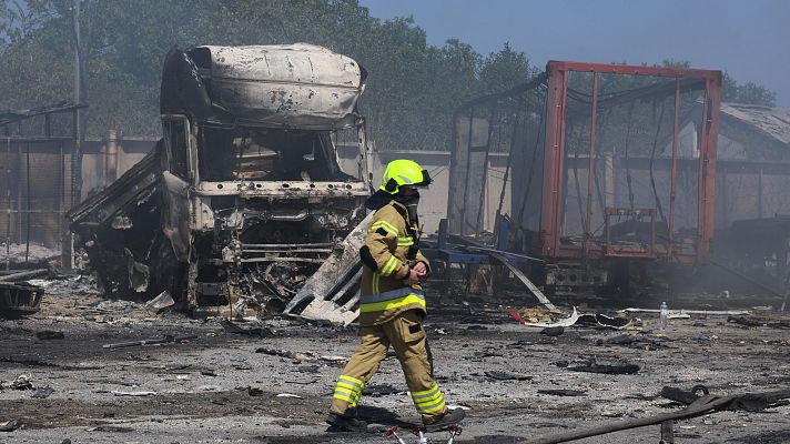 Telediario 2 - Ucrania sufre uno de los mayores ataques rusos en estos dos años y medio de guerra