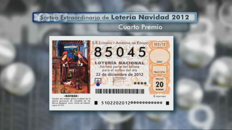  El 85.045, agraciado con el primer cuarto  premio, dotado con 200.000 euros a la serie