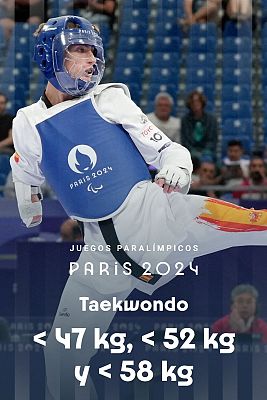Taekwondo Paralímpicos Paris 2024 - 1/8 y ¼ de final. < 47 kg (F), < 52 kg (F) y < 58 kg (M)