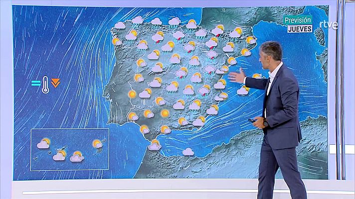El tiempo - Probables chubascos y tormentas localmente fuertes y acompañados de granizo en Andalucía occidental