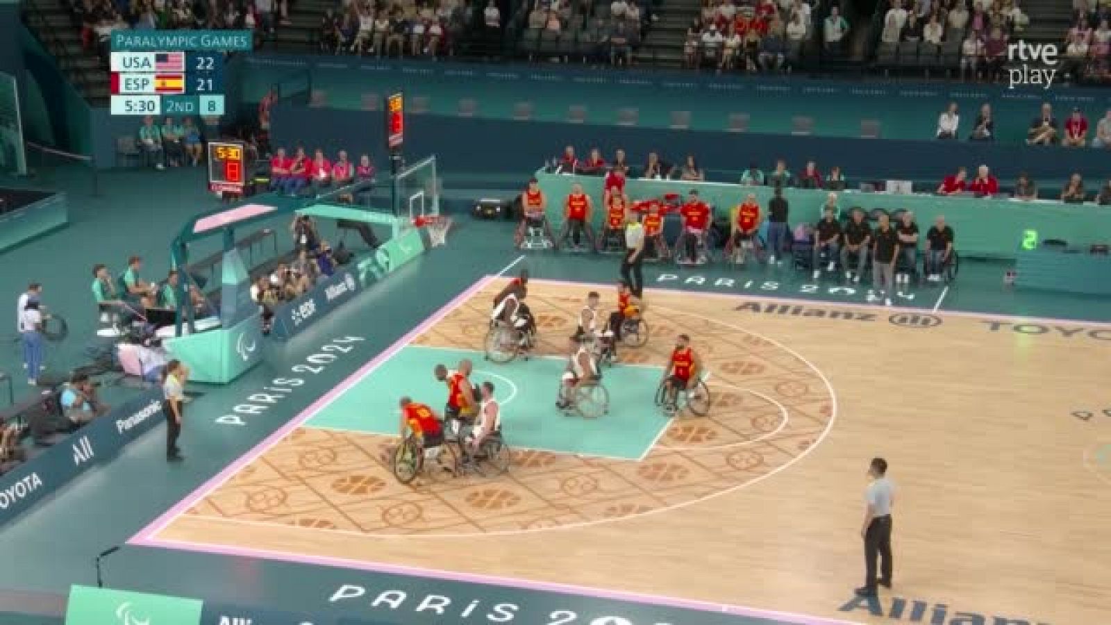 España cae contra EEUU en su debut en los Juegos Paralímpicos 2024