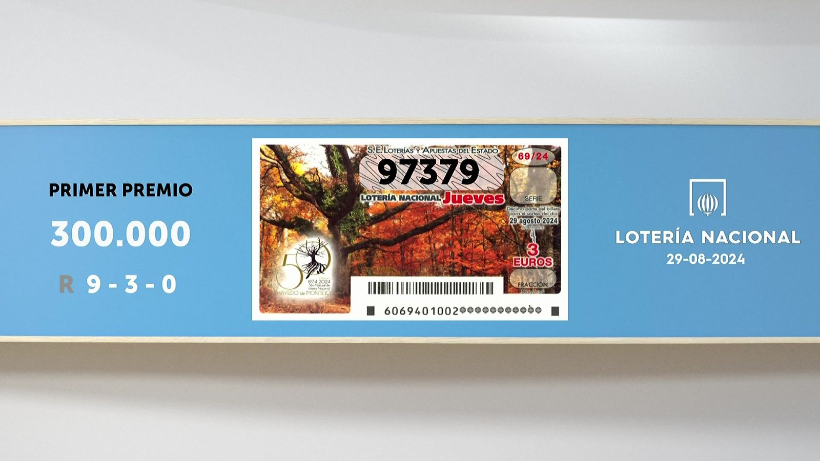 Sorteo de la Lotería Nacional del 29/08/2024 - Ver ahora