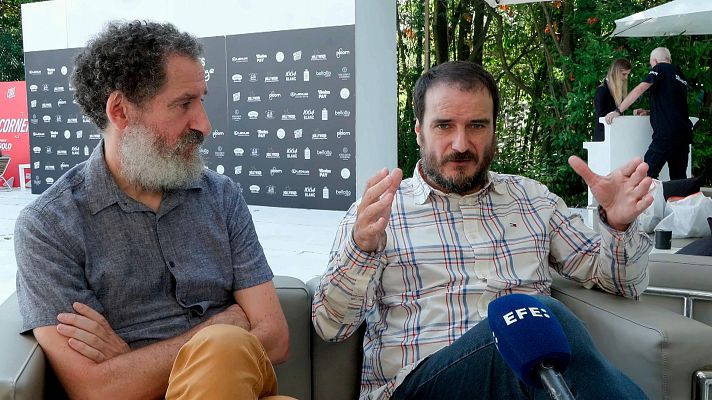 Telediario 2 - Aitor Arregi y Jon Garaño presentan 'Marco' en la Mostra de Venecia, con Eduard Fernández en la piel del estafador