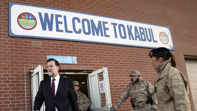 Mariano Rajoy visita por primera vez a las tropas españolas en Afganistán