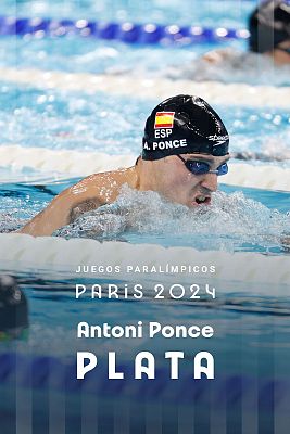 Natación Paralímpicos Paris 2024 - Toni Ponce revalida su medalla de plata en 100m pecho SB5 masculino