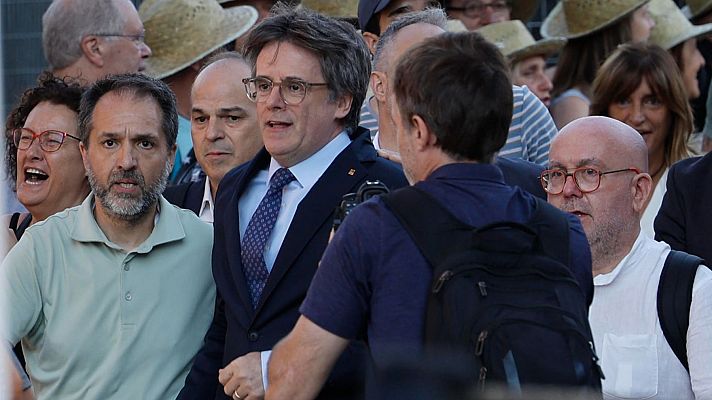 Telediario 1 - Turull, sobre la huida de Puigdemont: "Estuvimos en Barcelona hasta las ocho de la tarde"