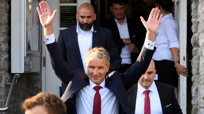 Telediario 1 - La AfD gana en Turingia y es segunda en Sajonia