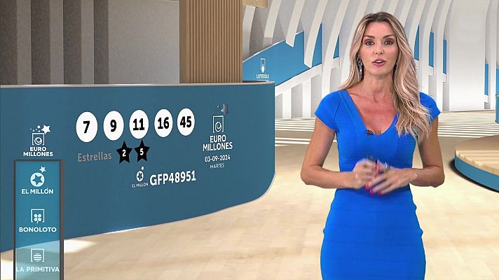 Loterías - Sorteo de la Bonoloto y Euromillones del 03/09/2024
