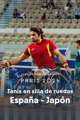 Tenis en silla de ruedas Paralímpicos Paris 2024 - Pista Philippe-Chatrier. Semifinal. Dobles (M). Caverzaschi / de la Puente (ESP) vs. Miki / Oda (JPN)