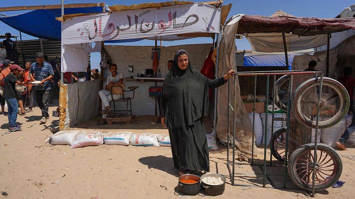 Telediario 1 - La escasez de alimentos en Gaza hace explotar los precios de lo más básico