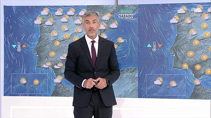 El tiempo - Posibilidad de chubascos y tormentas fuertes de madrugada en Murcia, litorales de Cataluña y norte de Baleares