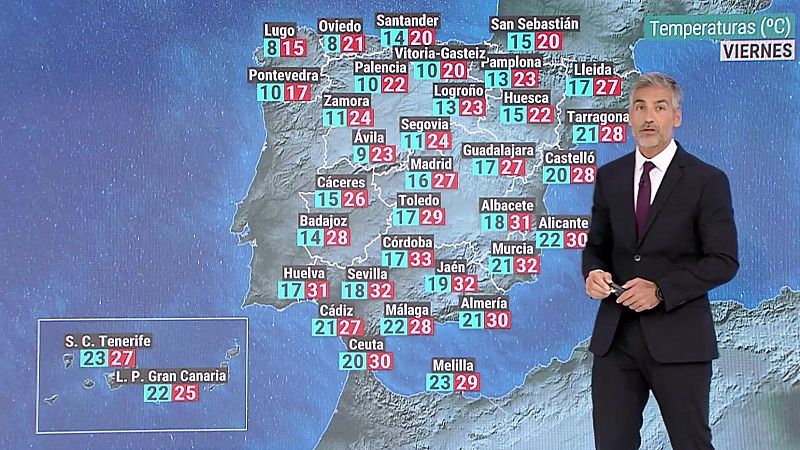 Las  máximas aumentarán en el centro este y oeste de Cataluña, descendiendo en el tercio noroeste, sudeste y Ampurdán - ver ahora