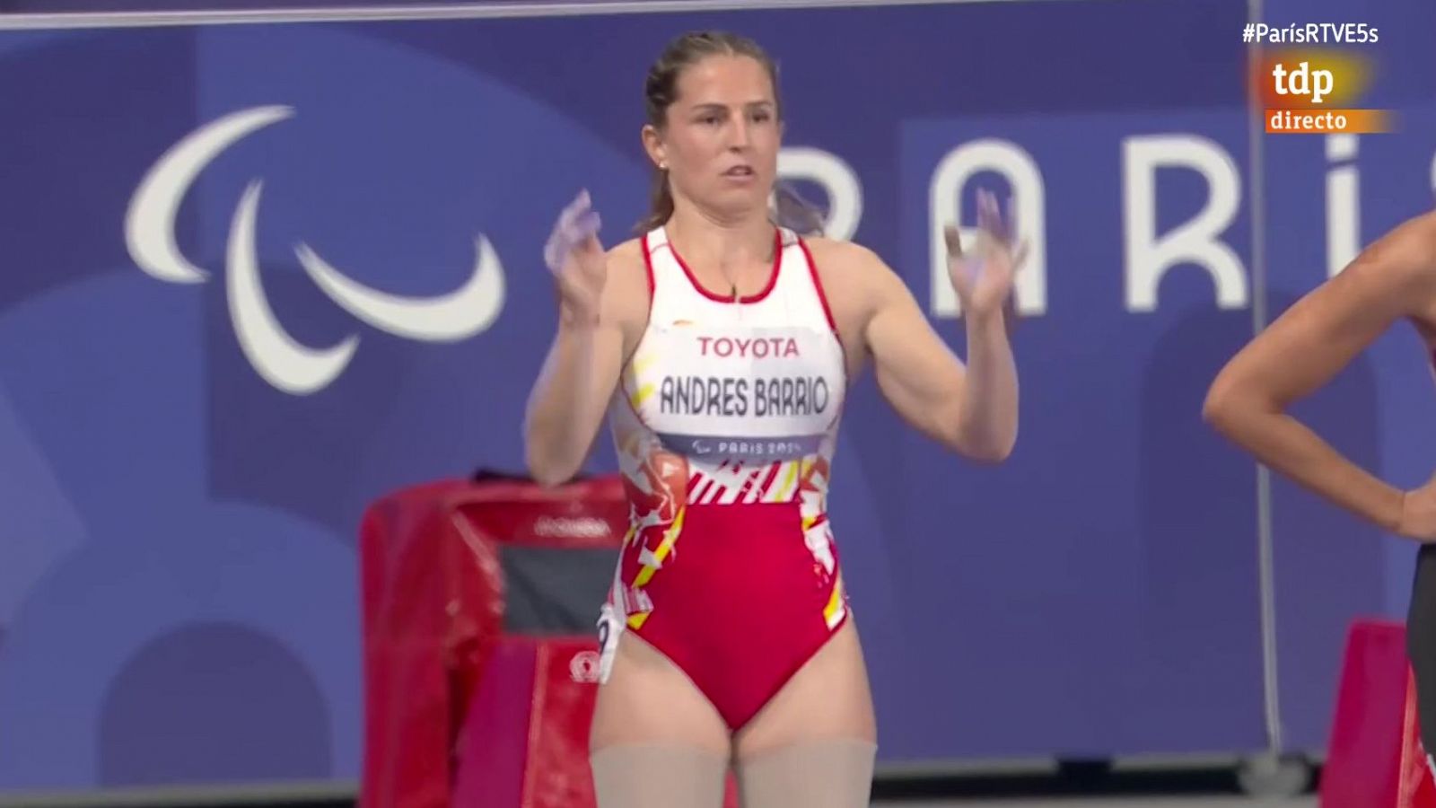 Atletismo | Semifinal Sara Andrés en los 100m T64 de París 2024