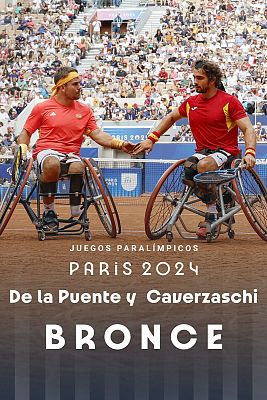 Martín de la Puente y Dani CaverzaschIi, bronce en dobles masculino de tenis en silla de ruedas