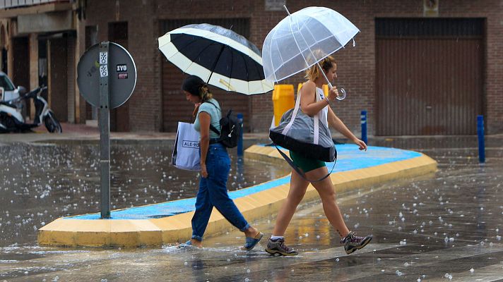 Lluvias en el entorno mediterráneo y sureste peninsular