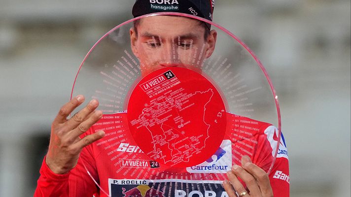 Telediario 1 - Primoz Roglic hace historia al ganar su cuarta Vuelta