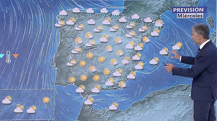 Probables chubascos localmente fuertes en el nordeste de Cataluña y sur de la Comunidad Valenciana