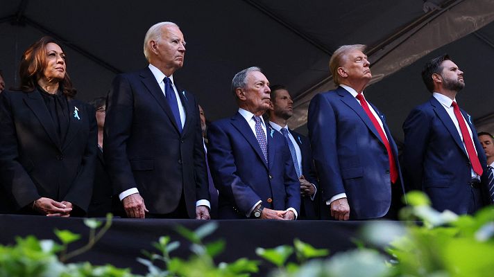 La tarde en 24h - Nueva York rememora el 11S en un acto con Harris y Trump