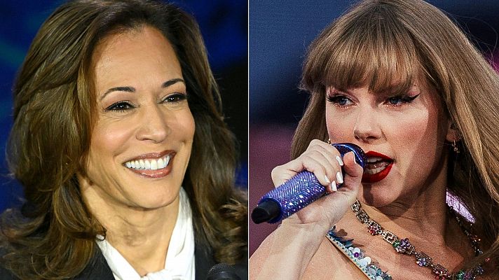 Telediario 2 - Taylor Swift anuncia que votará por Kamala Harris porque representa la "calma" frente al "caos"