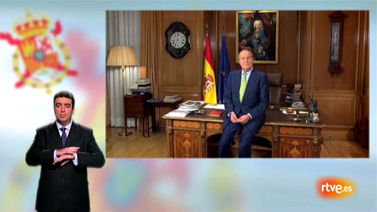 Discurso íntegro de Navidad del rey en lengua de signos 2012 | Ver