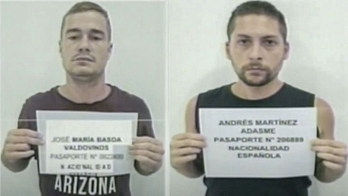 Telediario 1 - La Unión Europea considera "lamentable" el arresto de dos españoles y un checo en Venezuela