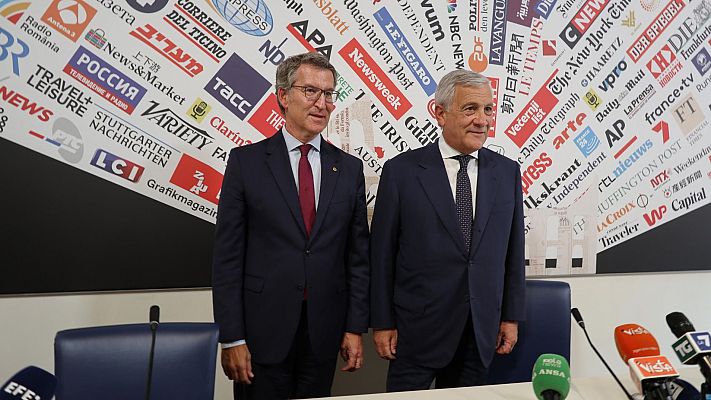 Telediario 1 - Feijóo pide al Gobierno seguir la política migratoria de Meloni