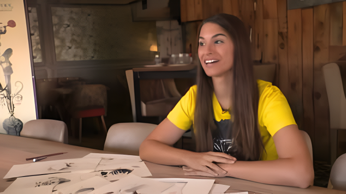 Telediario 1 - María Emegé: La ilustradora de Residente que pinta durante sus conciertos en el escenario