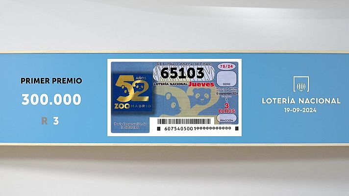 SELAE - Sorteo de la Lotería Nacional del 19/09/2024