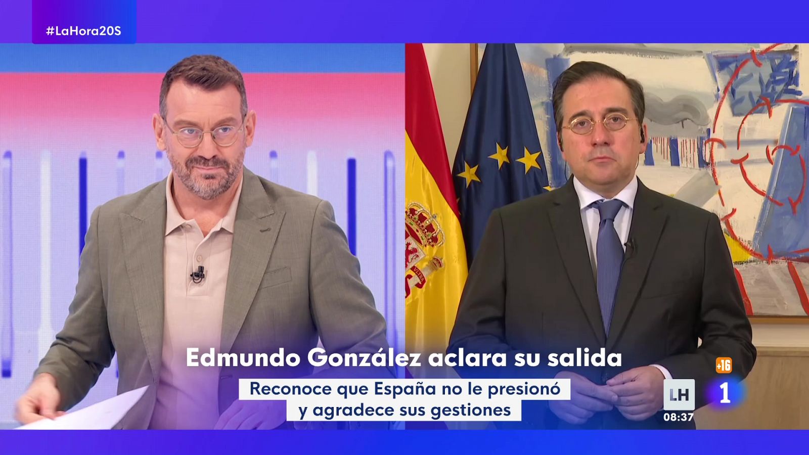 Albares espera que el PP se disculpe por decir que el Gobierno presionó a Edmundo González - La hora de La 1 | Ver