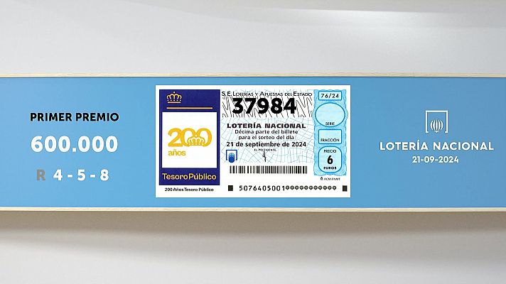 SELAE - Sorteo de la Lotería Nacional del 21/09/2024