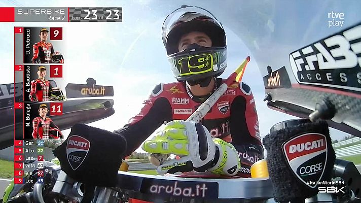 Álvaro Bautista cierra la ronda de Italia segundo y Petrucci gana por primera vez tres veces