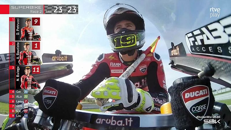 lvaro Bautista cierra la ronda de Italia segundo y Petrucci gana por primera vez tres veces