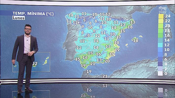 El tiempo - Chubascos fuertes y/o persistentes en el cantábrico oriental, Pirineo occidental y litoral catalán