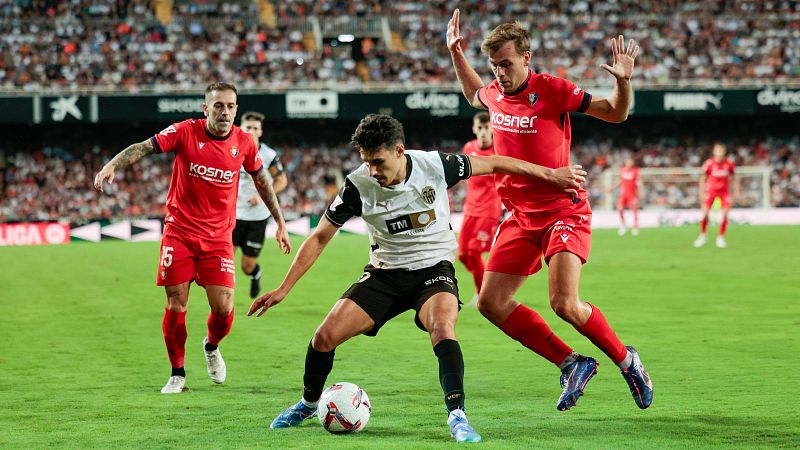 Valencia - Osasuna: resumen del partido de la 7 jornada de Primera