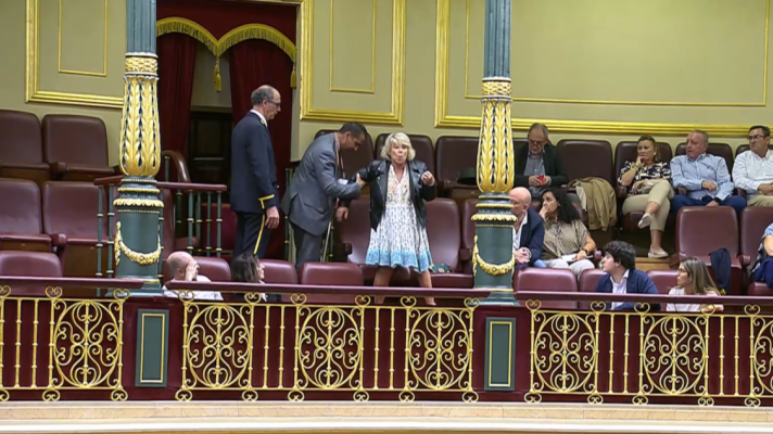 Informativo 24h - Expulsan del Congreso a una mujer enferma de polio que pedía ayudas para este colectivo