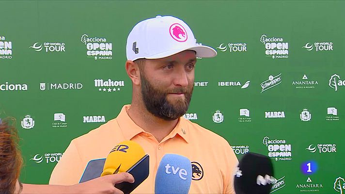 Telediario 2 - Jon Rahm busca en Madrid su cuarto Open de España de golf